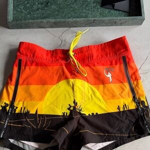 Vibrant Sunset Board Shorts